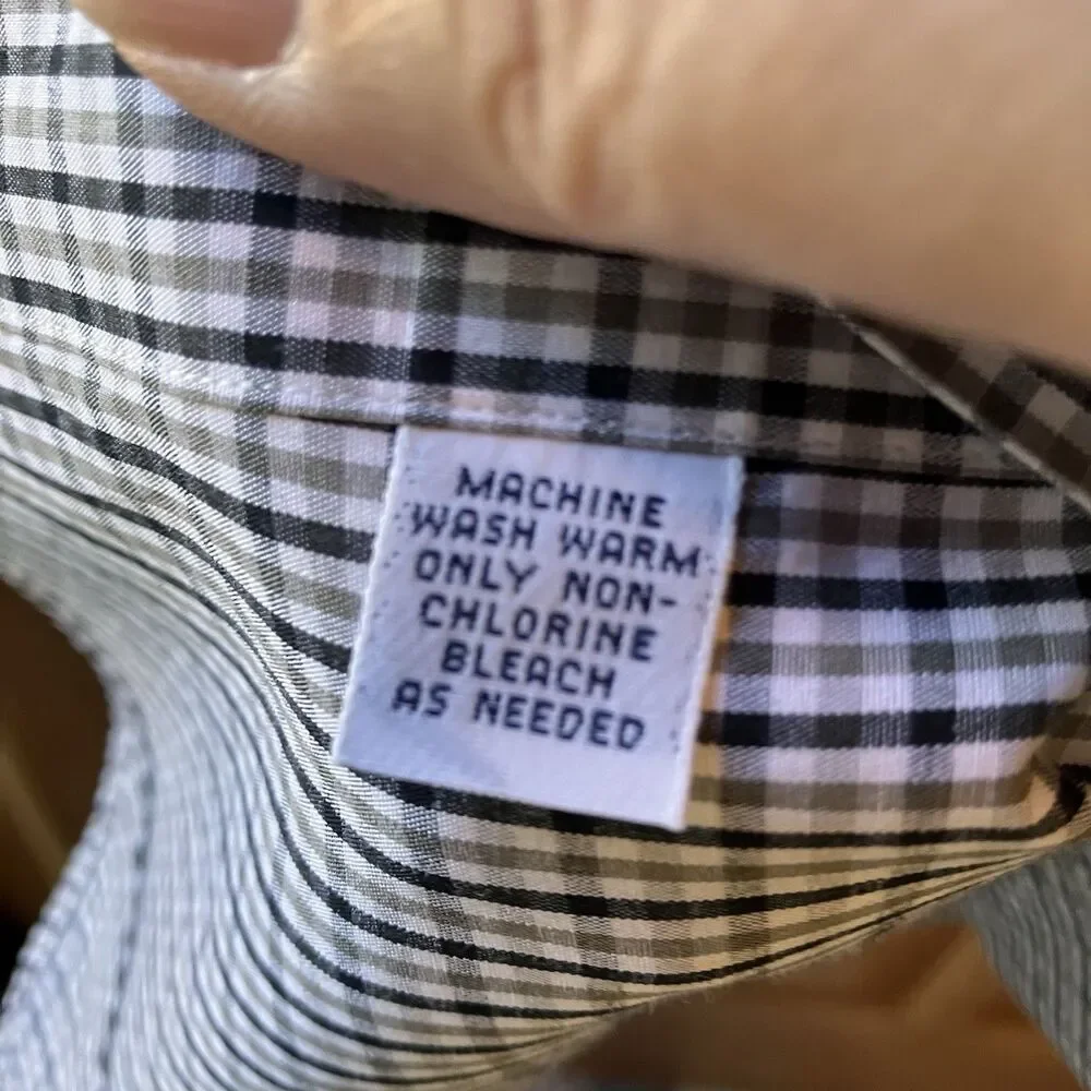 Vintage Polo‎ Ralph Lauren Andrew Checked Dress Shirt Men's 17 34/35 EUC